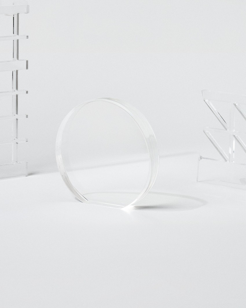 Trophée en plexiglas format Plaque circulaire VITRA SOL à personnaliser Sustain Awards
