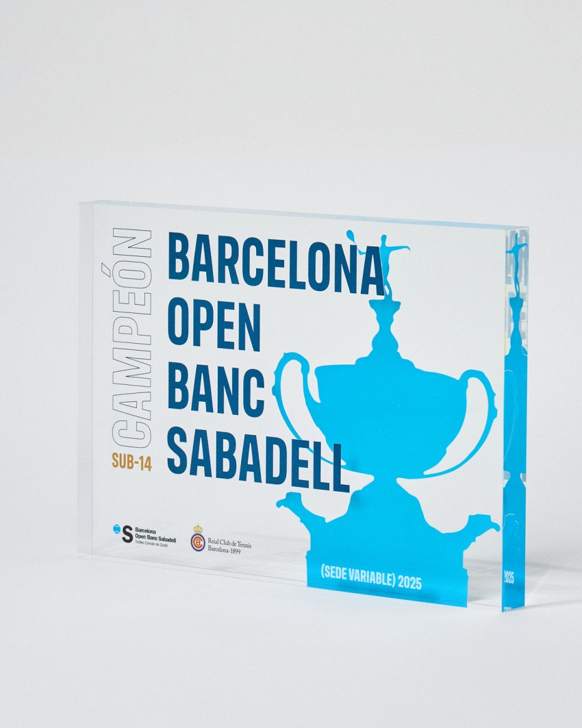 Trophée en plexiglas format Plaque rectangulaire VITRA CUSTOM A4 personnalisé Sustain Awards