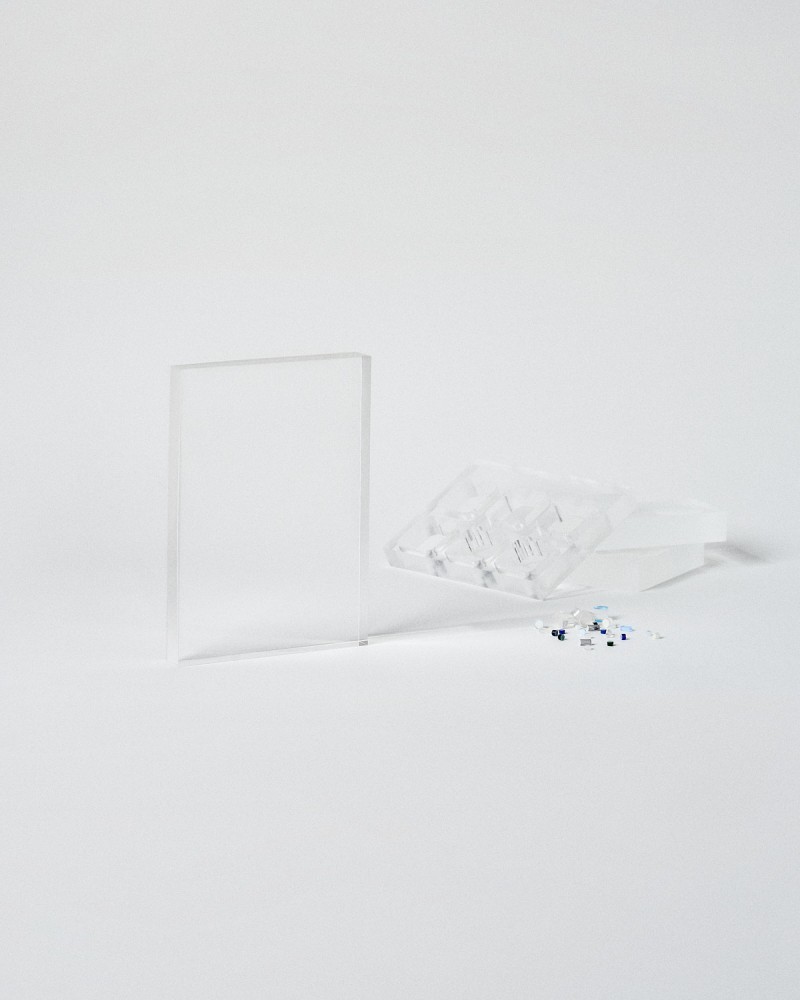 Personalisierter Acrylglas Pokal im VITRA CUSTOM A5 rechteckigen Ehrentafeln-Format Sustain Awards 2