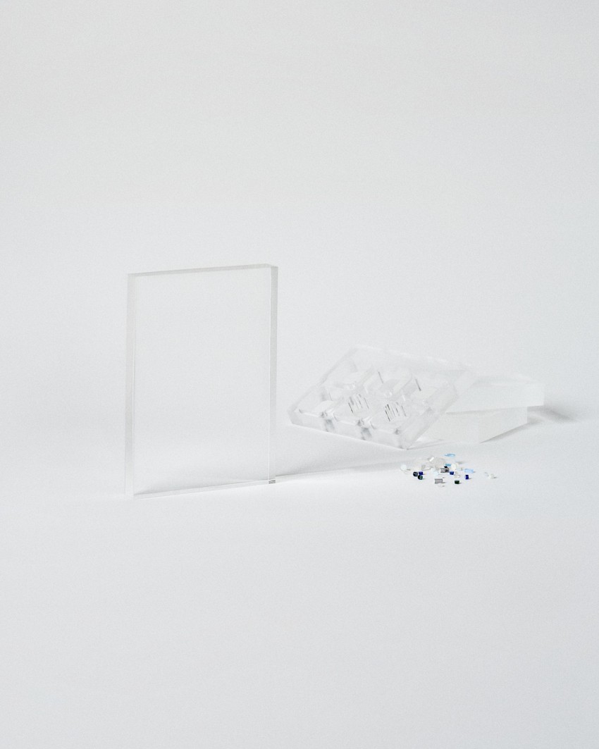 Plaque en plexiglas format rectangulaire VITRA CUSTOM A5 à personnaliser